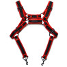 BDSMaster Harnais en néoprène Neo Chest Noir-Rouge
